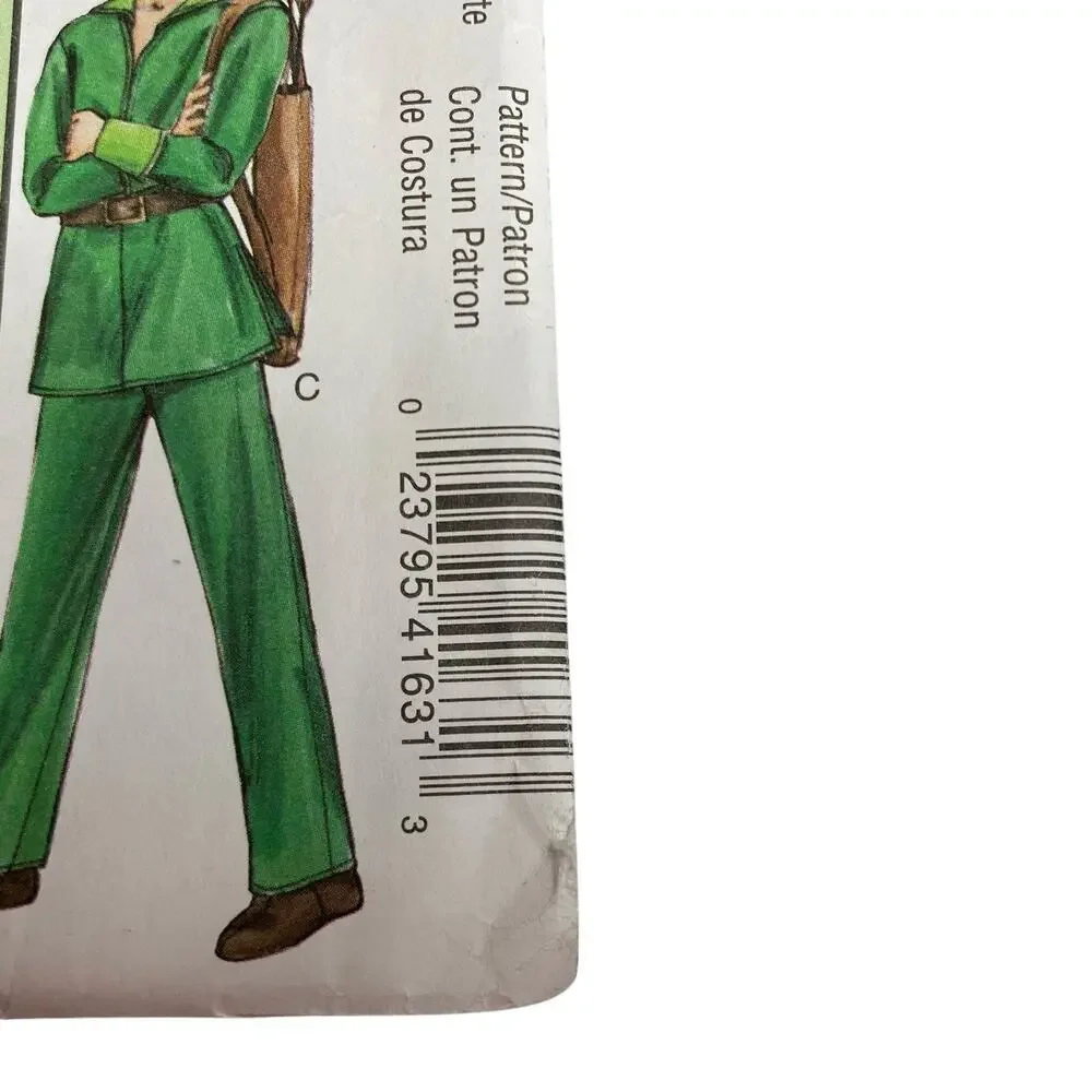 McCall's Pattern 4163Costume Frontier Pirate Robin Hood Unisex Sz 3 4 5 6 7 8 UC